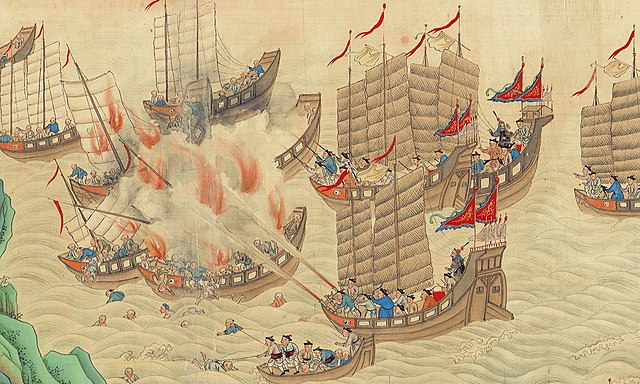 picture of pirate fleets fighting each other